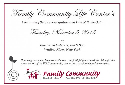 FCLC Community Service Recognition and Hall of Fame Gala at East Wind Caterers, Inn & Spa in Wading River, New York